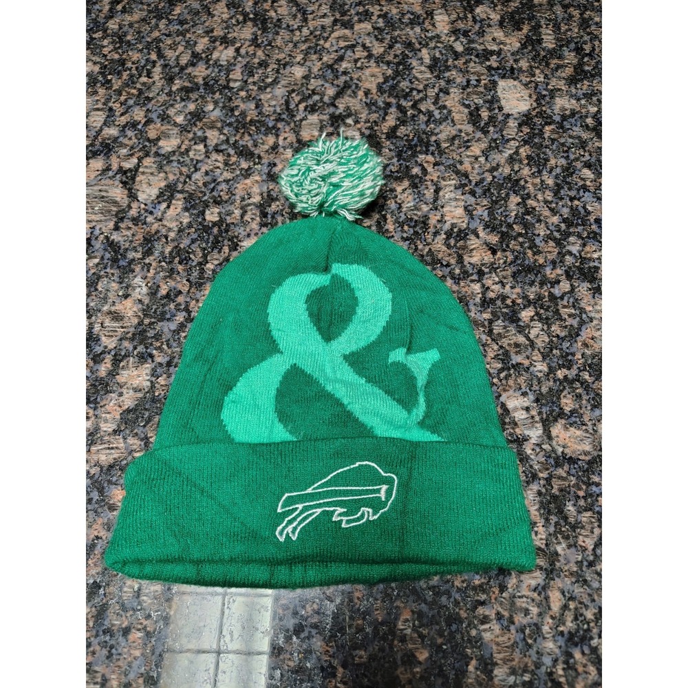 green Stitch & Scribe Buffalo Bills pom beanie.